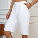 Essnce Shorts bermuda de talle alto con bolsillo oblicuo