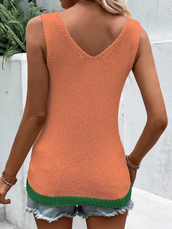 LUNE Chalecos de Punto para Mujer cheuron Casual