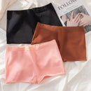 Calzoncillos ajustados casuales de color liso con cintura elastica para mujer