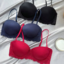 Underwear&sleepwear basics juego de lenceria de 3 piezas/set de sujetador de contraste de encaje de unicolor para mujer