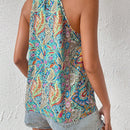 Blusas de Mujer Abertura Paisley Bohemio