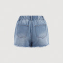 ICON Skort mezclilla con boton desgarro bajo crudo