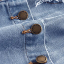 ICON Skort mezclilla con boton desgarro bajo crudo