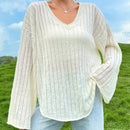 EZwear Jersey unicolor de hombros caidos