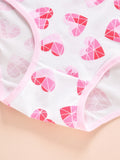 7 piezas Calzoncillos con corazon & con estampado de rayas