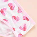 7 piezas Calzoncillos con corazon & con estampado de rayas