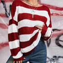 EZwear Jersey de dos tonos de hombros caidos