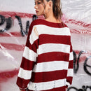 EZwear Jersey de dos tonos de hombros caidos