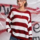 EZwear Jersey de dos tonos de hombros caidos