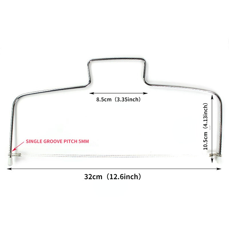 Rebanador de pasteles ajustable de acero inoxidable para rebanadas perfectamente y uniformes, Ideal para decorar y hornear pasteles de bricolaje, Opciones de línea simple/doble disponibles