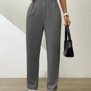 Essnce pantalones largos casuales y conicos de unicolor para ir al trabajo