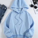 Ezwear capucha unicolor con cordon con forro termico