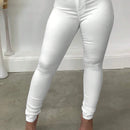 Jeans casuales ajustados solidos