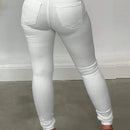 Jeans casuales ajustados solidos