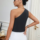 Prive Blusa de un hombro con boton delantero