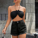 Essnce Shorts en mezclilla bajo de doblez