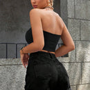 Essnce Shorts en mezclilla bajo de doblez