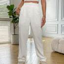 Essnce pantalones largos casuales y conicos de unicolor para ir al trabajo