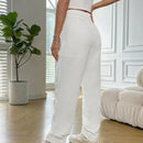 Essnce pantalones largos casuales y conicos de unicolor para ir al trabajo