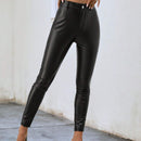 Tall Pantalones unicolor de talle alto PU