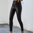 Tall Pantalones unicolor de talle alto PU