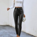 Tall Pantalones unicolor de talle alto PU