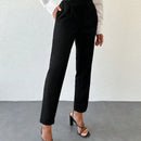 Pantalones conicos con cinta con letra