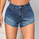 EZwear Shorts en mezclilla bajo crudo