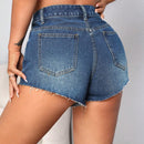 EZwear Shorts en mezclilla bajo crudo