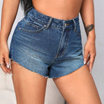 EZwear Shorts en mezclilla bajo crudo