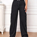 Tall Jeans cargo de talle alto con bolsillo con solapa