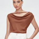 BIZwear Top de cuello asimetrico ropa de trabajo