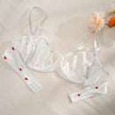 Bra De Lenceria Con Estampado De Corazon