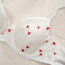 Bra De Lenceria Con Estampado De Corazon