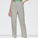 Bizwear pantalones de talle alto con diseno de cadena ropa de trabajo