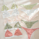 5 piezas Set de lenceria con estampado de lunares