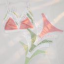 5 piezas Set de lenceria con estampado de lunares