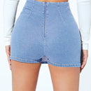 PETITE Skort mezclilla bajo con abertura
