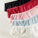 5 Piezas Contraste De Encaje Ribete De Punto Panty Lenceria