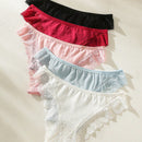5 Piezas Contraste De Encaje Ribete De Punto Panty Lenceria