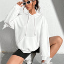 Ezwear sudadera con capucha informal y holgada para mujer con estampado de dibujos animados, adecuada para otono/invierno