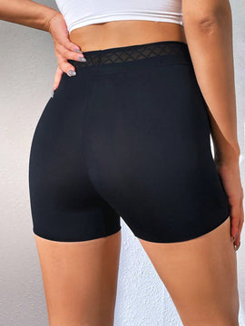 Shorts de seguridad con encaje en contraste