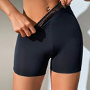 Shorts de seguridad con encaje en contraste