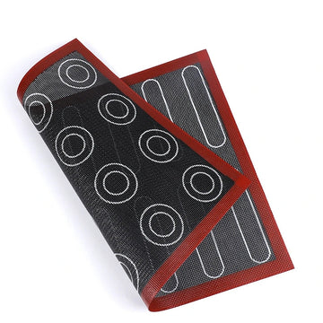 1pc Alfombrilla de silicona perforada para hornear, bandeja antiadherente para horno, herramientas para hornear al aire libre, accesorios de cocina, almohadilla para macarrones para galletas y pasteles.