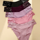 Conjunto de lenceria linda de 5 piezas para mujeres, con braguitas bikini sin costuras, de cintura alta, con encaje en V y braguitas sin costuras