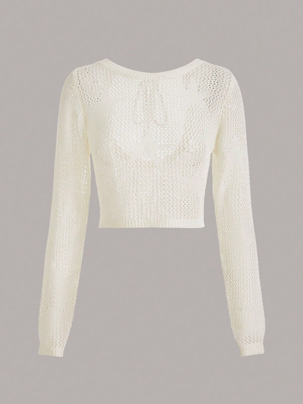 EZwear Jersey de espalda abierta con cordon de punto de malla sin top tubo