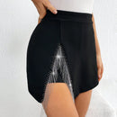 Prive Skort ribete con fleco bajo asimetrico