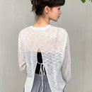 DAZY Jersey con cordon trasero de hombros caidos sin top de tirantes