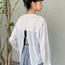 DAZY Jersey con cordon trasero de hombros caidos sin top de tirantes