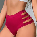 1 pieza Tanga de control de abdomen de cintura alta con levantamiento de gluteos, diseno sin costuras y ahuecado